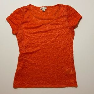 Reiss Orange Lace Top